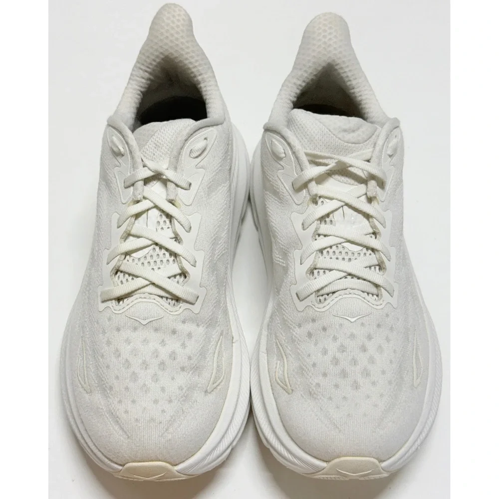 Hoka Clifton 9 White White Running Shoes Womens 9B Sneakers 1127896-WWH